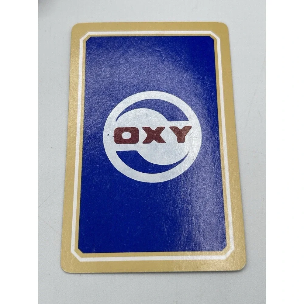 Oxy Cities Service Playing Cards Red Blue Gold Occidental Merger Vtg Read